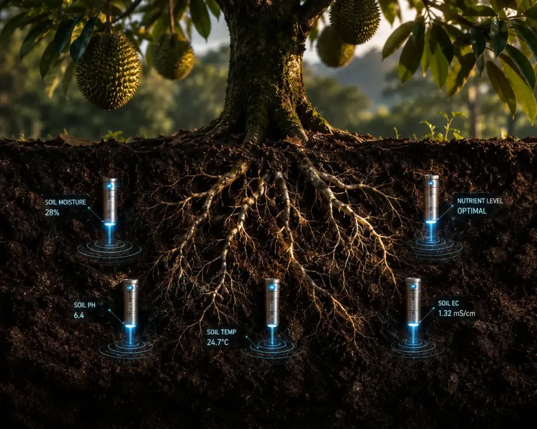What's Actually Happening Under Your Durian Trees: Soil Intelligence and Precision Irrigation Explained