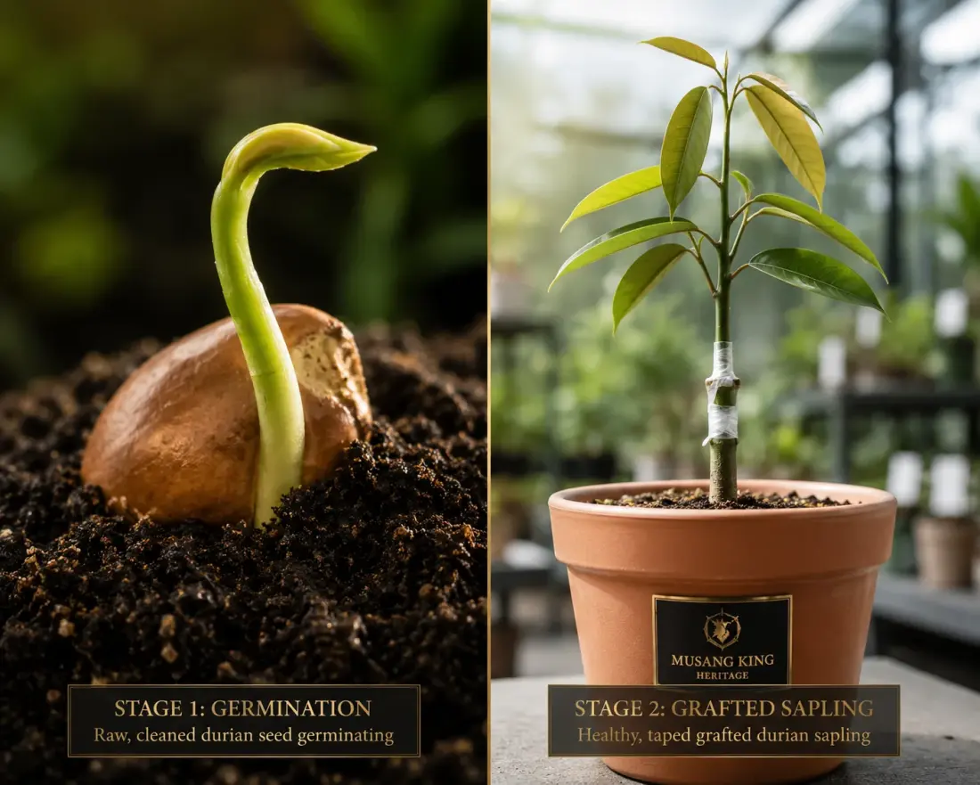 Biji Benih Atau Anak Pokok Cantuman — Mana Satu Lebih Berbaloi Untuk Tanam Durian?